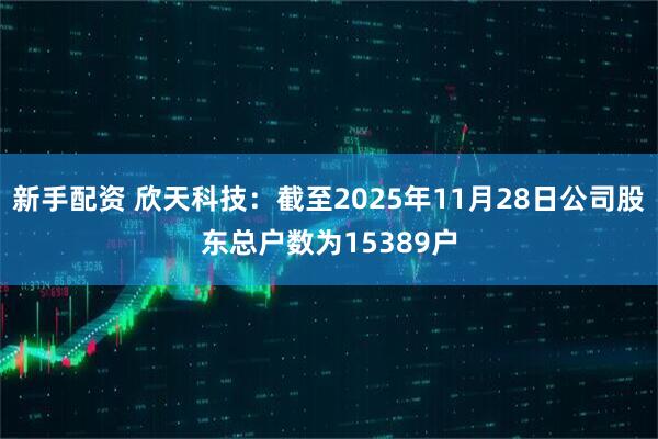 新手配资 欣天科技：截至2025年11月28日公司股东总户数为15389户